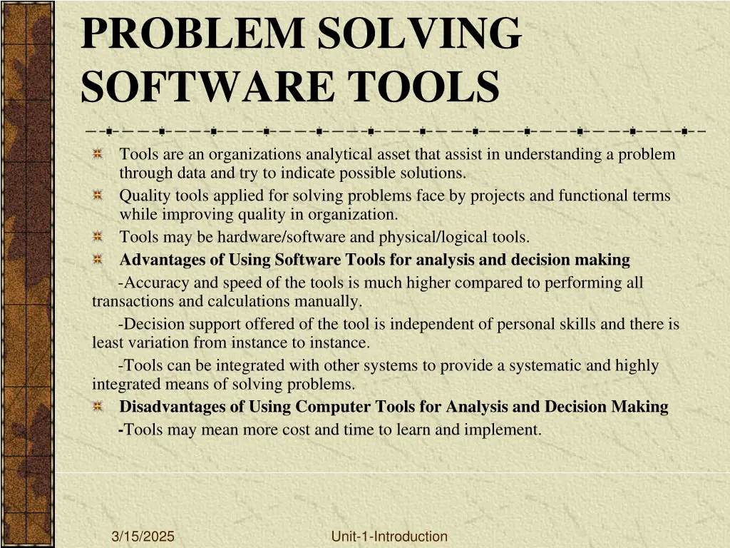 problem solving software tools