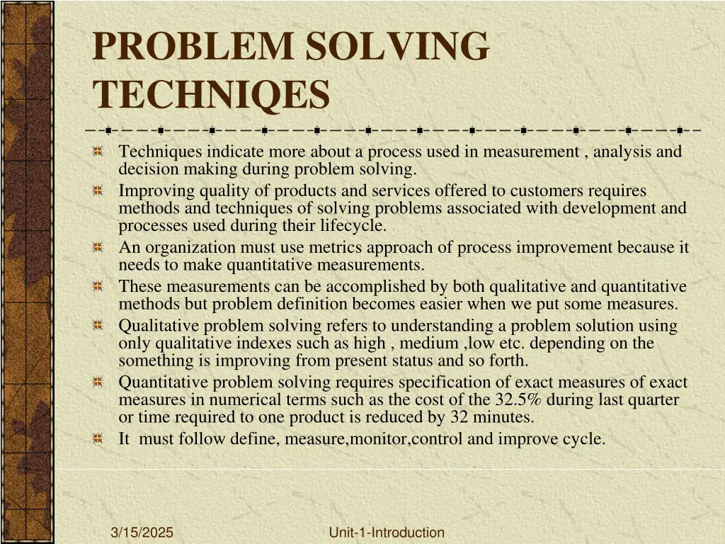 problem solving techniqes