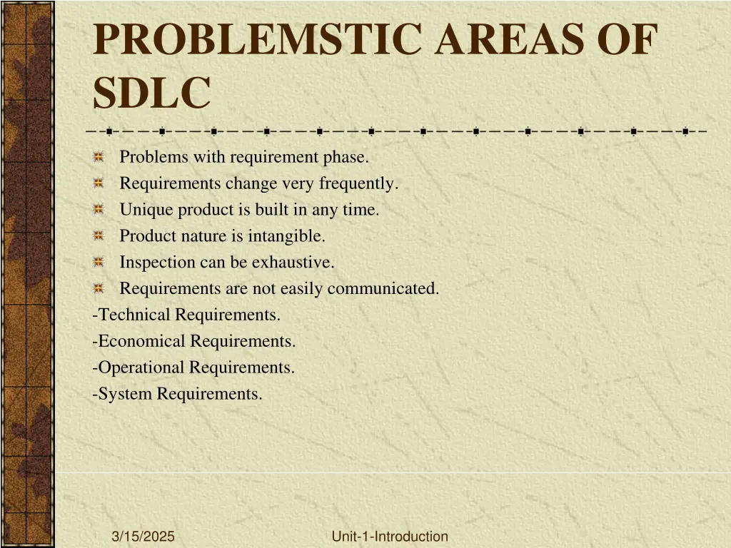 problemstic areas of sdlc