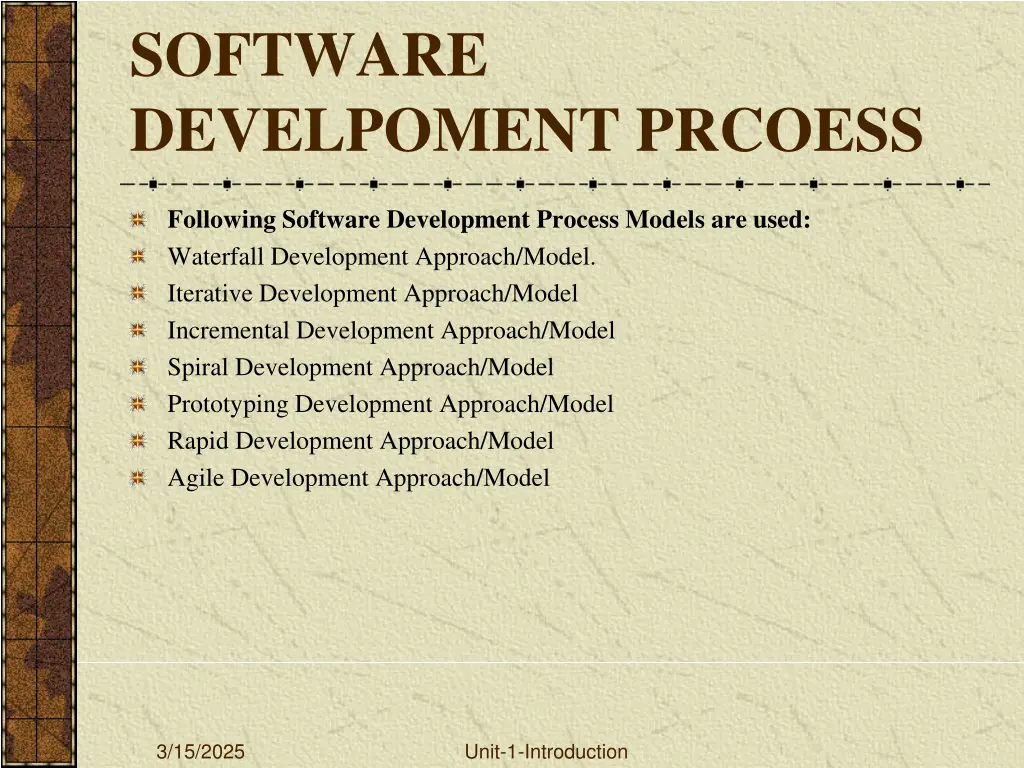 software develpoment prcoess