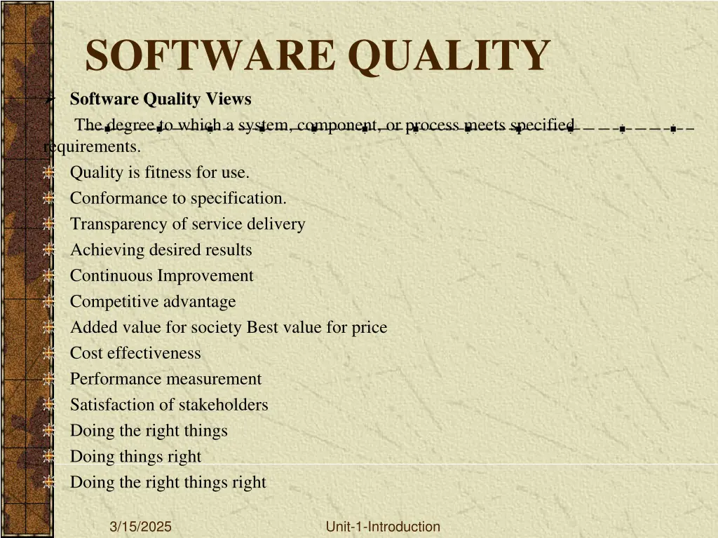 software quality software quality views