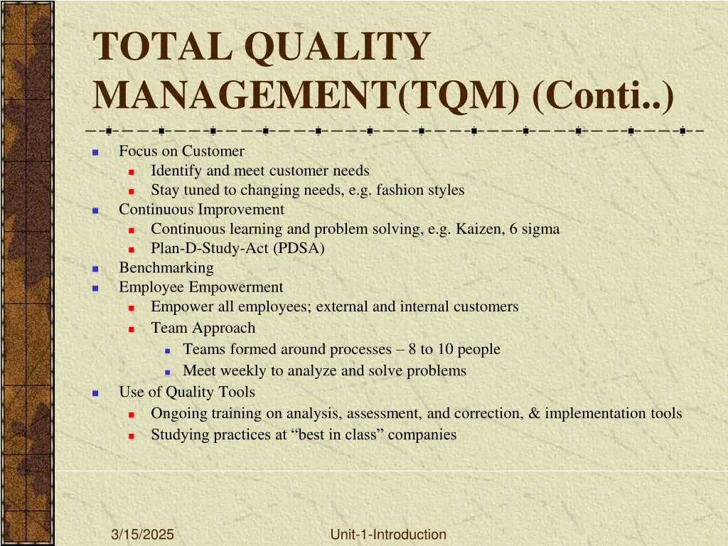 total quality management tqm conti