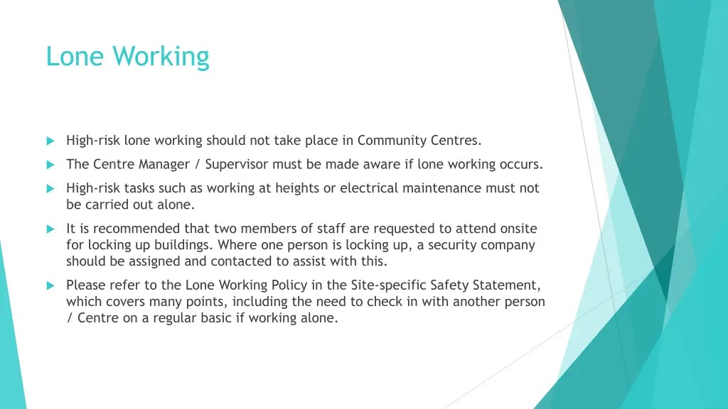 lone working