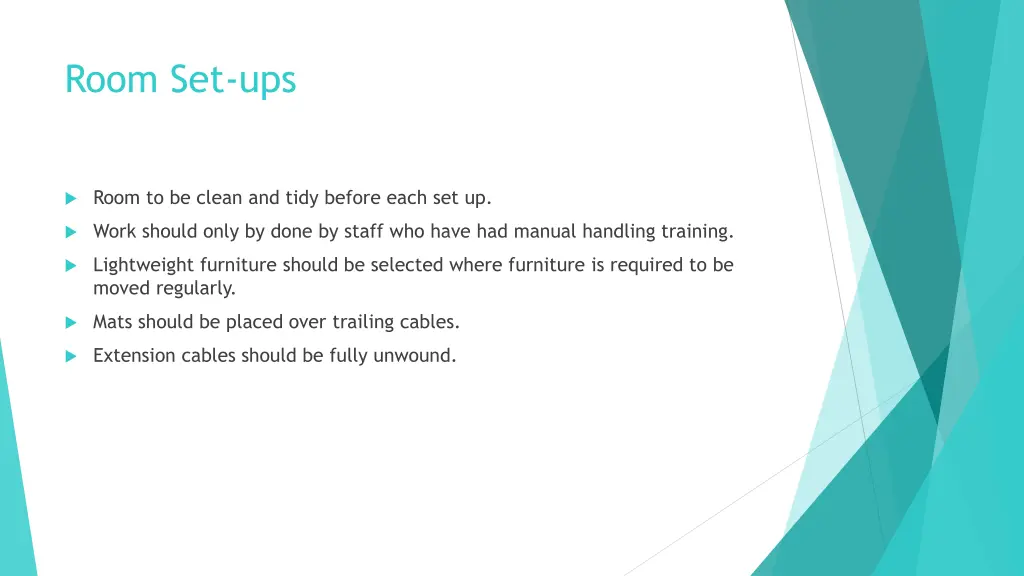 room set ups