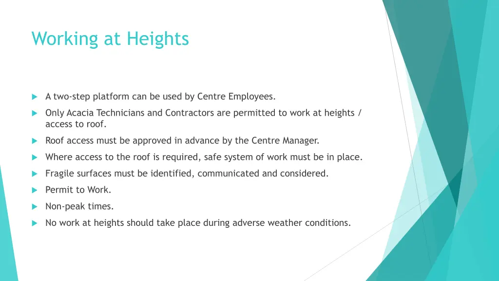 working at heights
