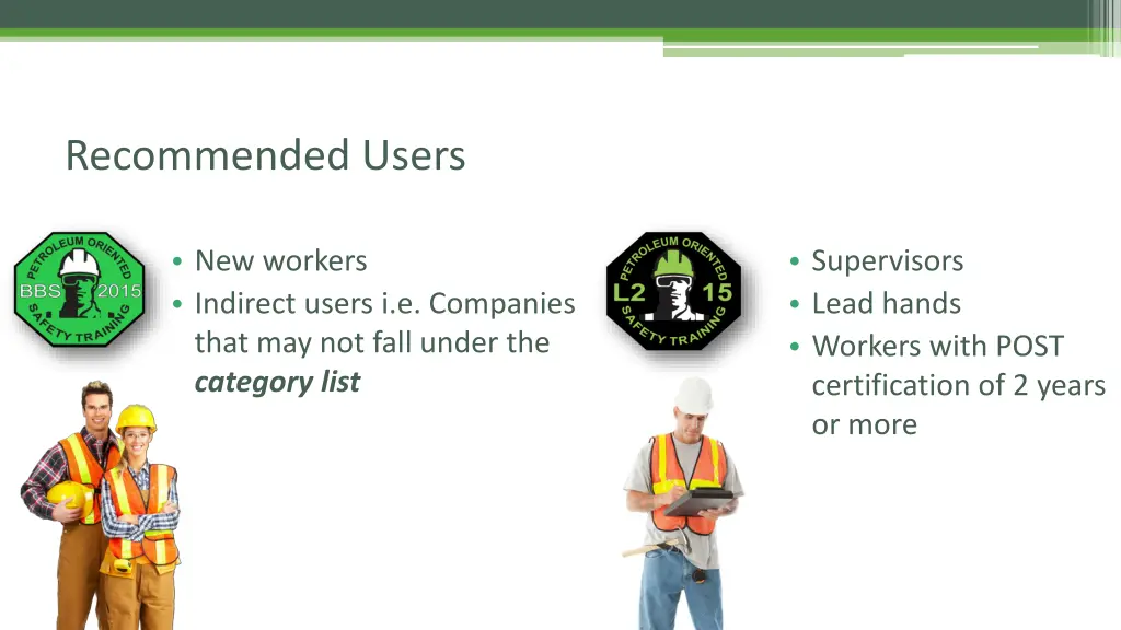recommended users