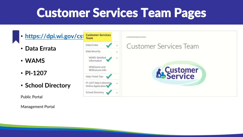 customer services team pages customer services