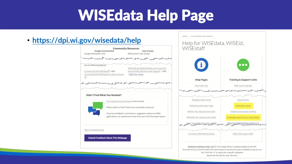 wisedata help page wisedata help page