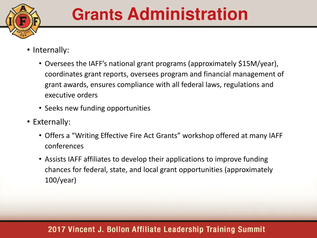 grants administration