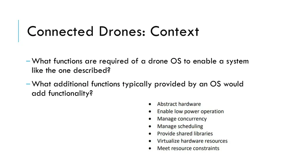 connected drones context