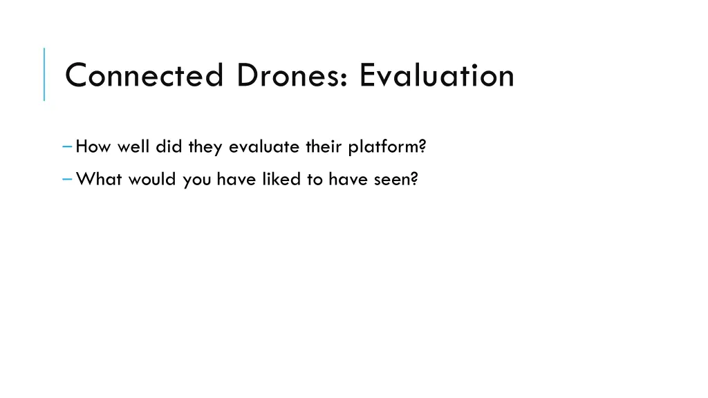 connected drones evaluation