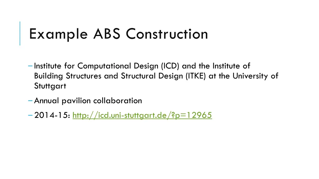 example abs construction