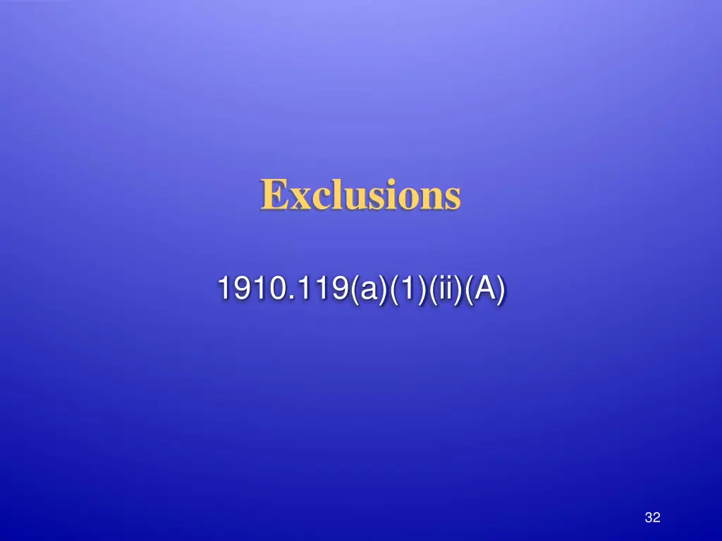exclusions