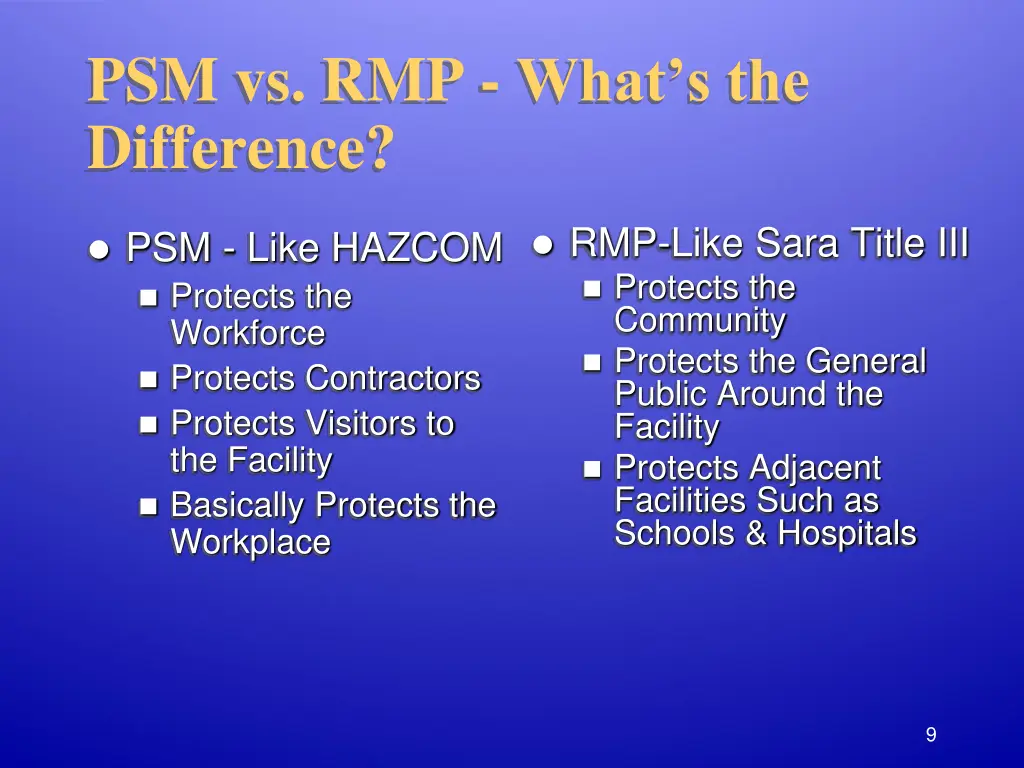 psm vs rmp what s the difference