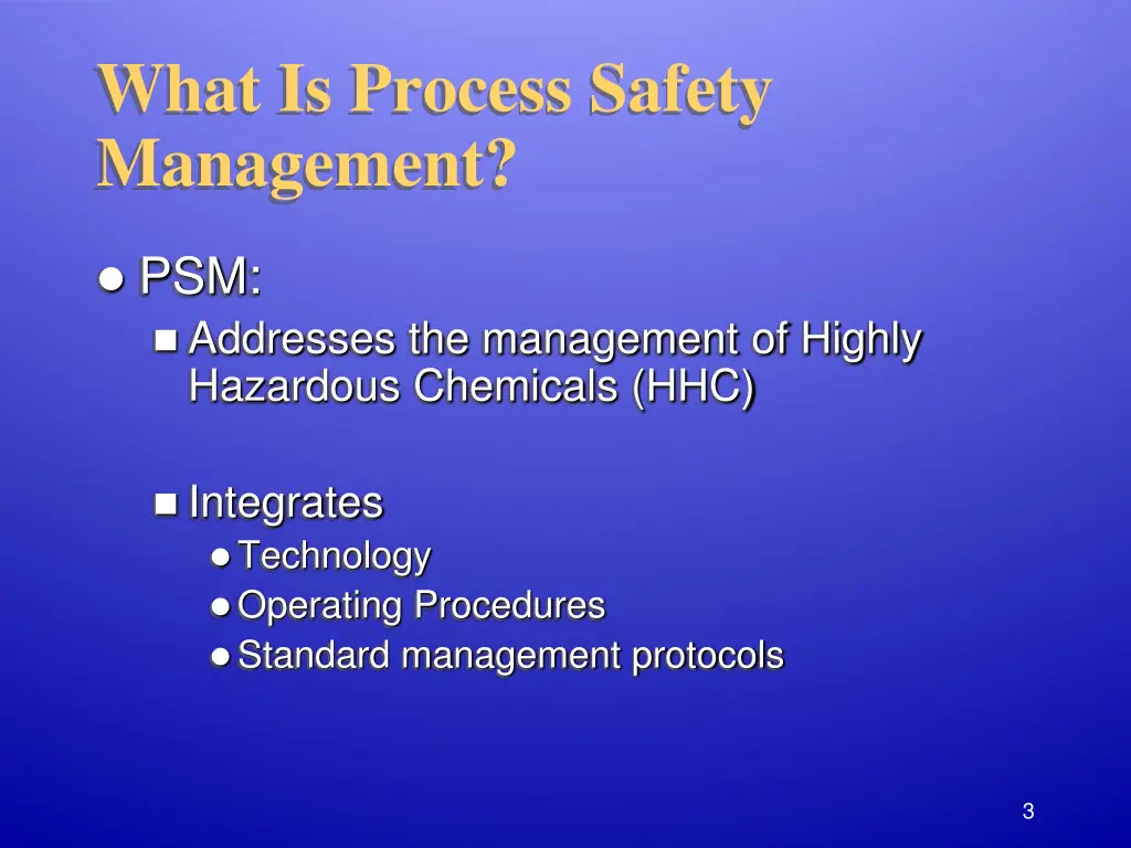what is process safety management
