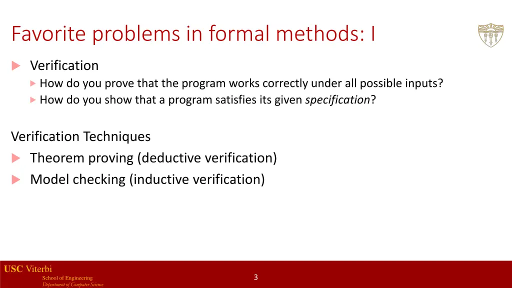 favorite problems in formal methods i