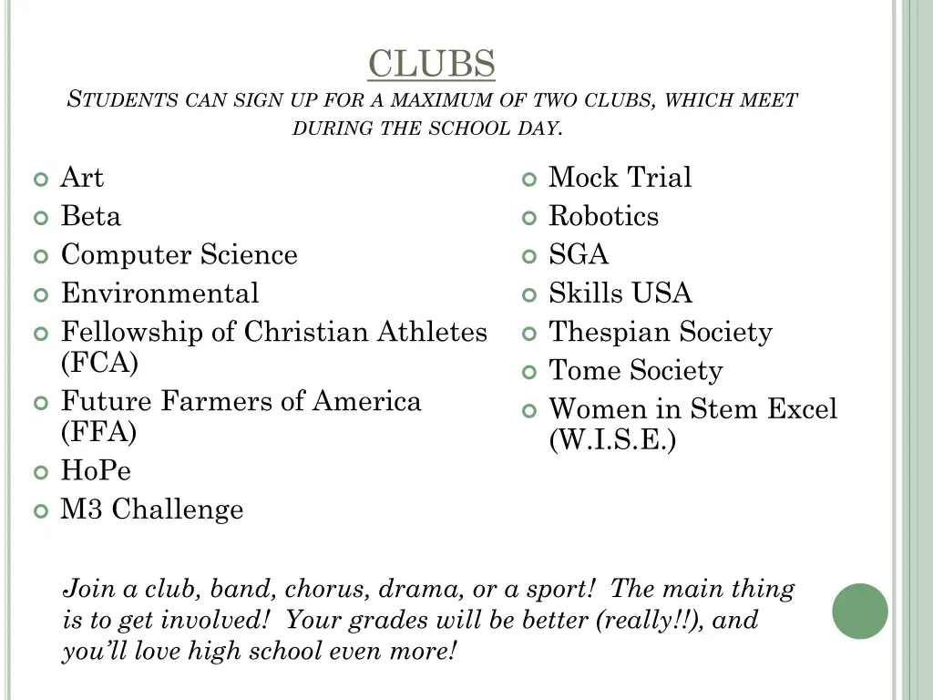 clubs