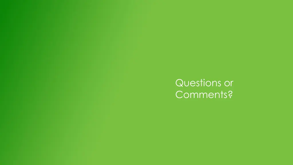 questions or comments