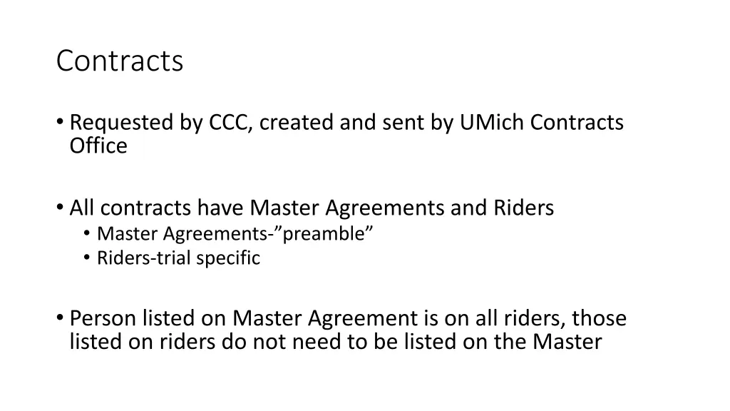 contracts