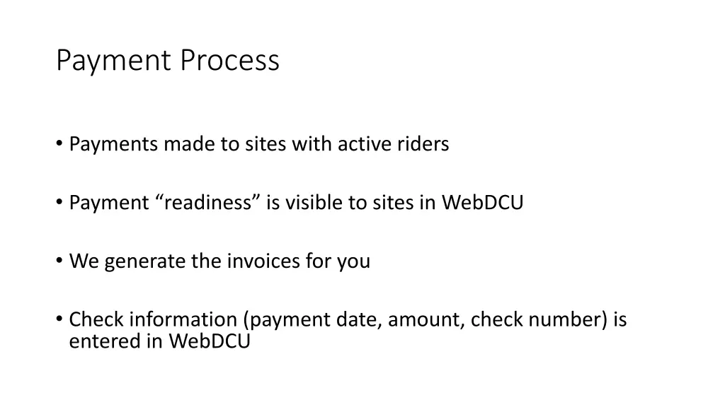 payment process