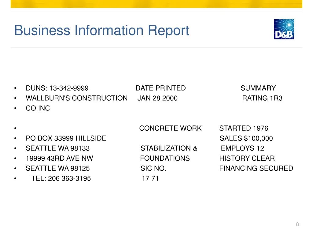 business information report 1