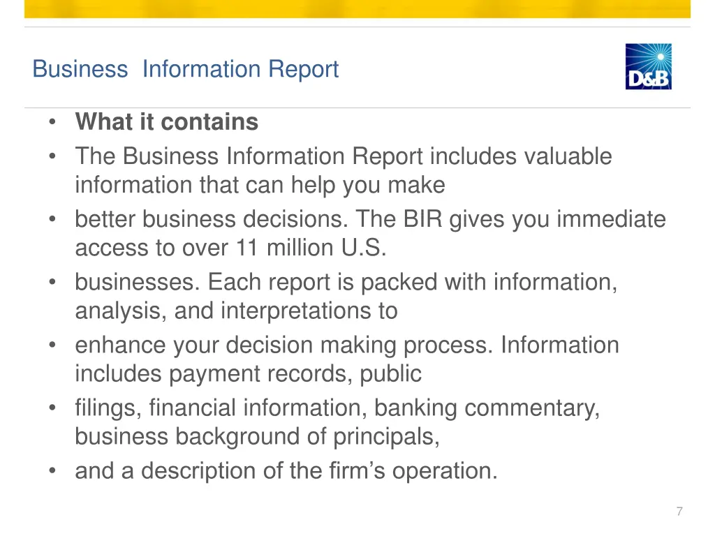 business information report