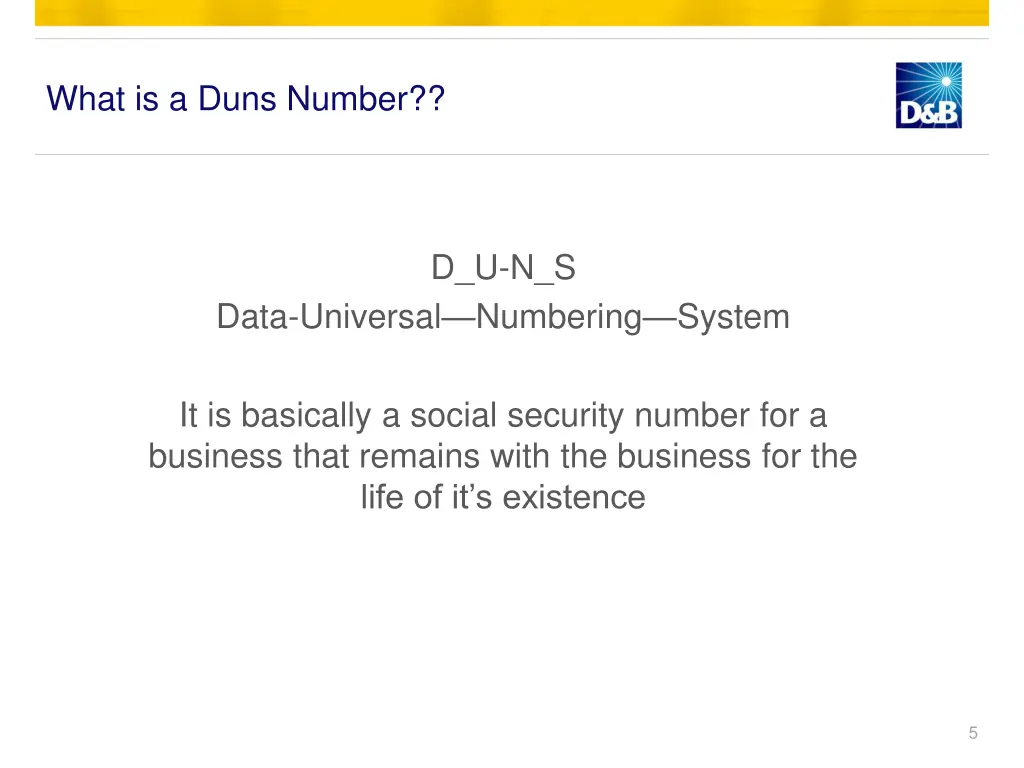 what is a duns number
