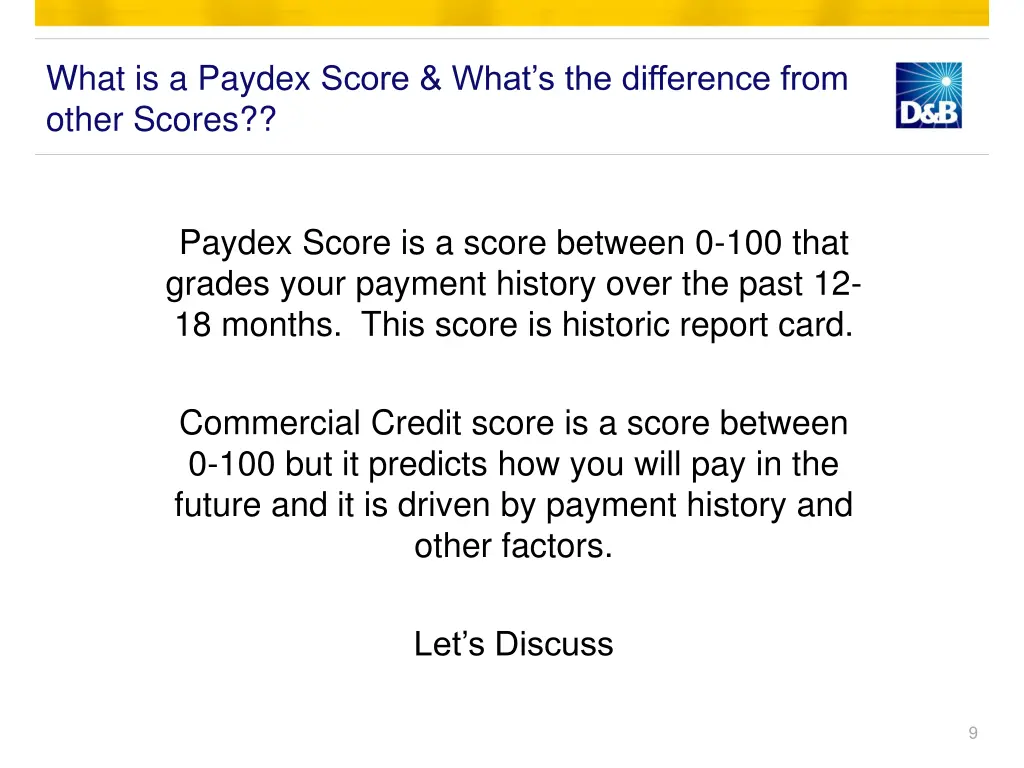 what is a paydex score what s the difference from