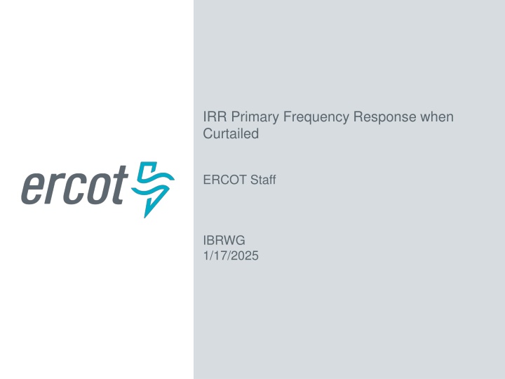 irr primary frequency response when curtailed