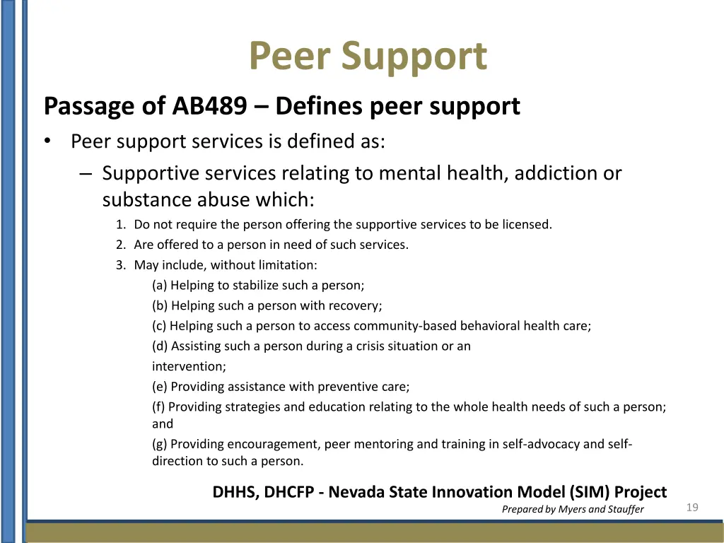 peer support