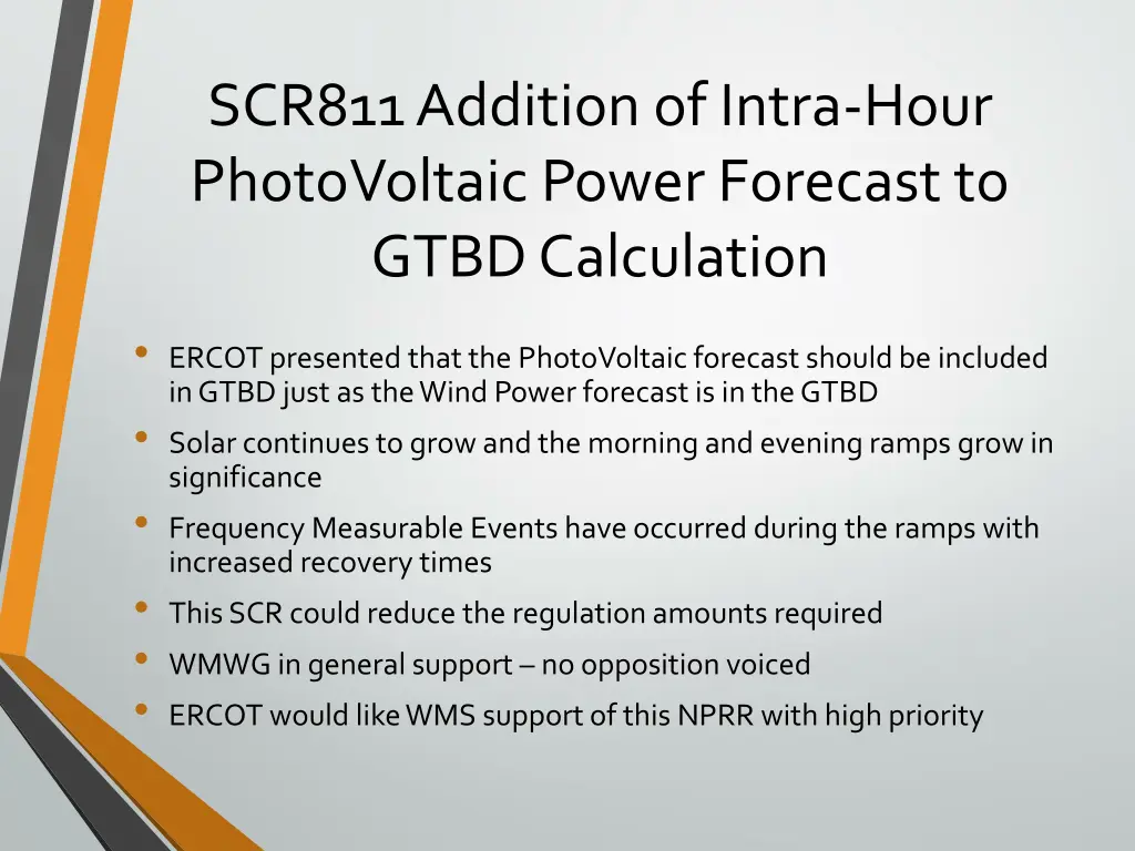 scr811 addition of intra hour photovoltaic power