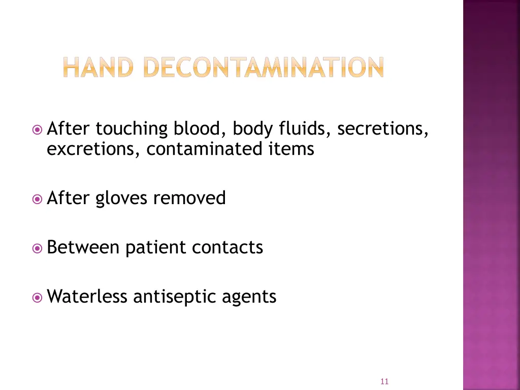 hand decontamination