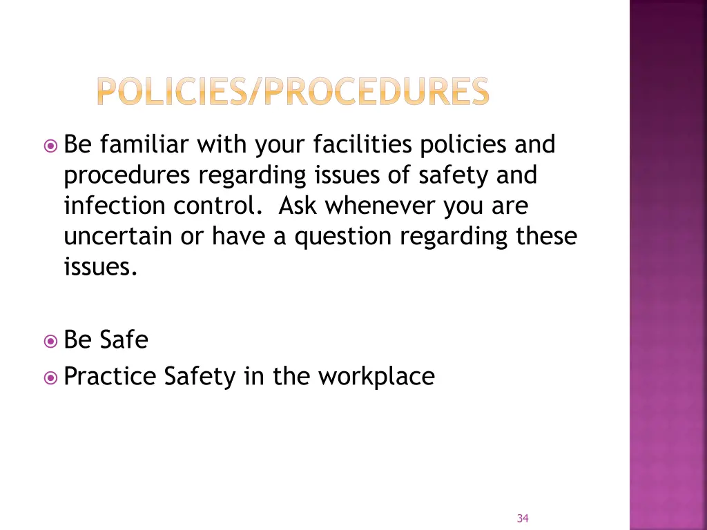 policies procedures