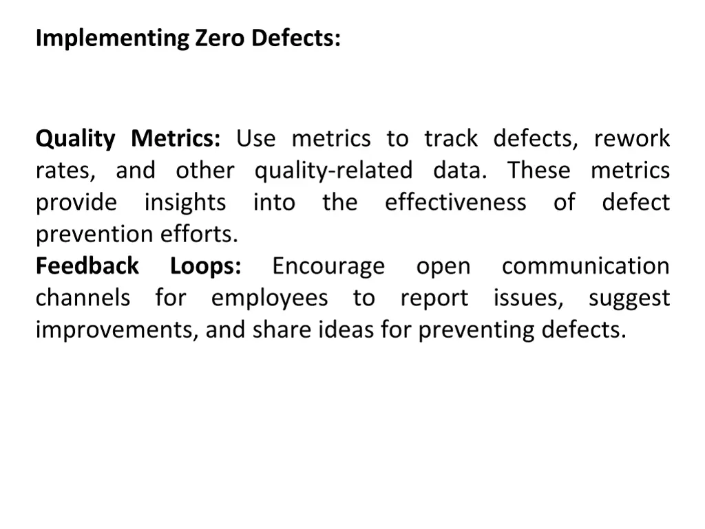 implementing zero defects 1