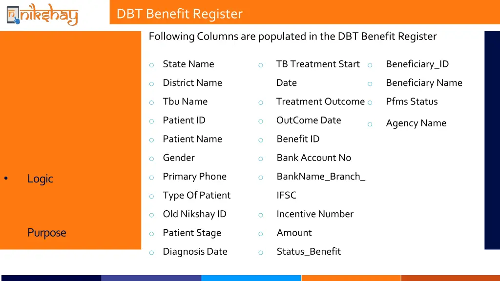 dbt benefit register