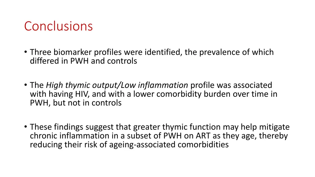 conclusions