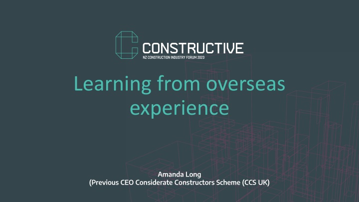 learning from overseas experience