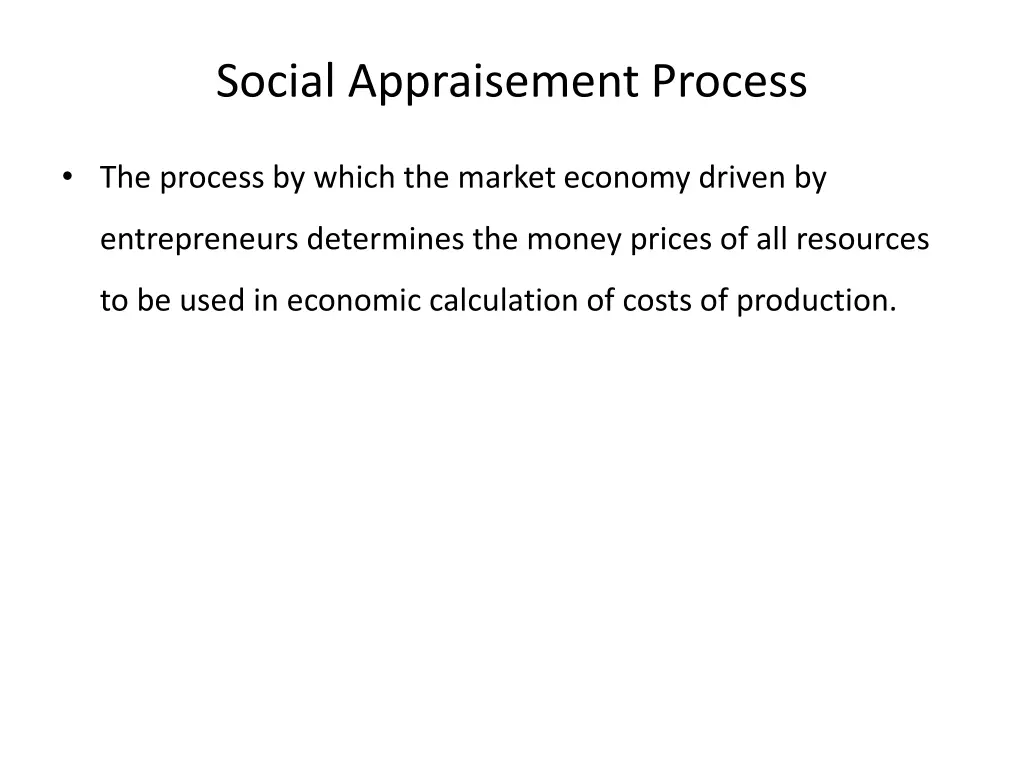 social appraisement process