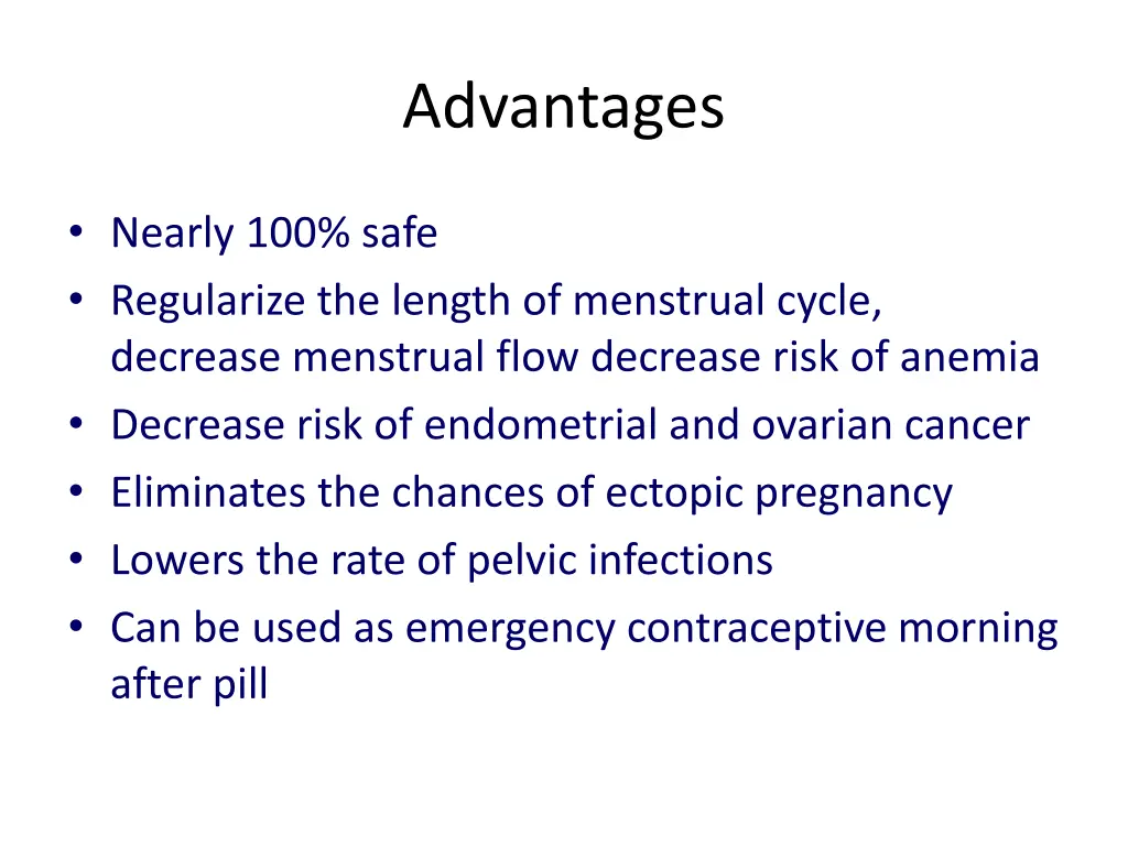 advantages
