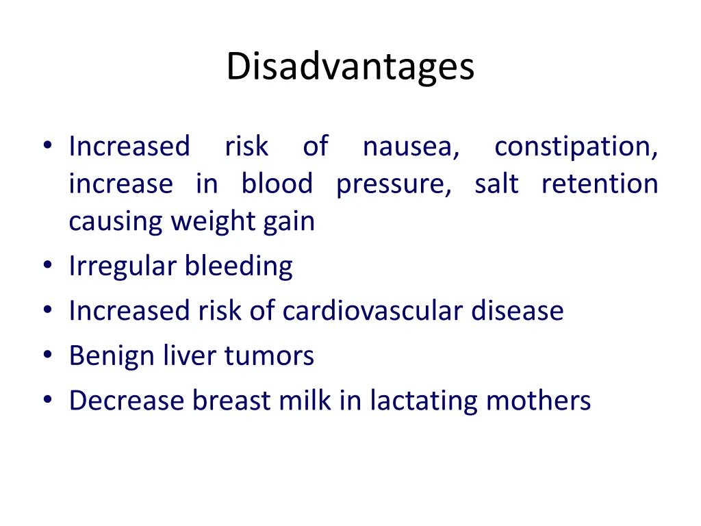disadvantages