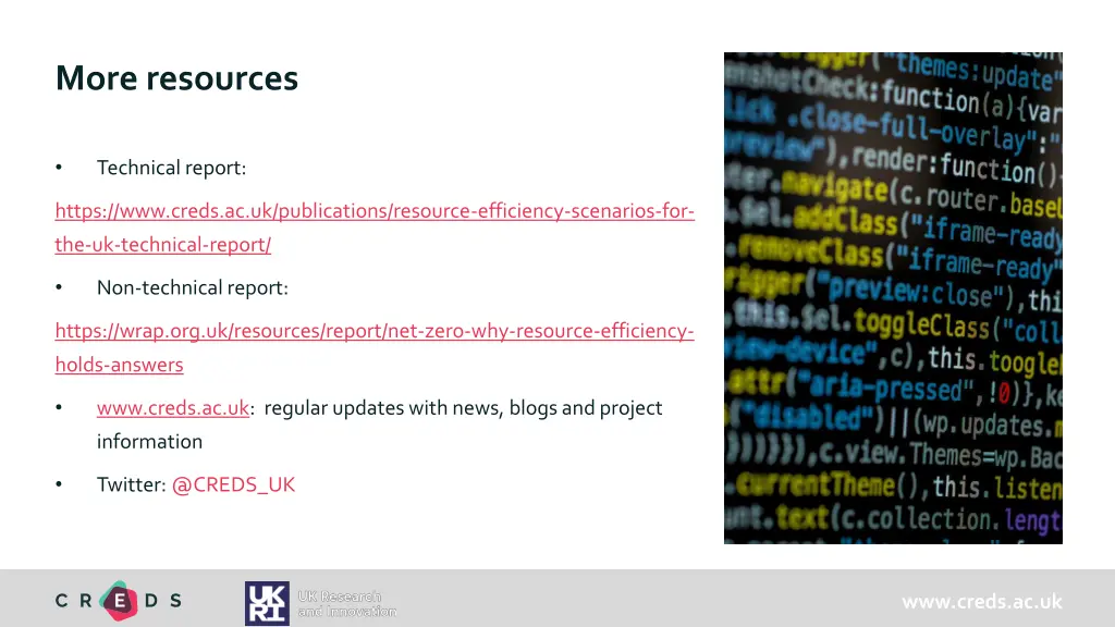 more resources