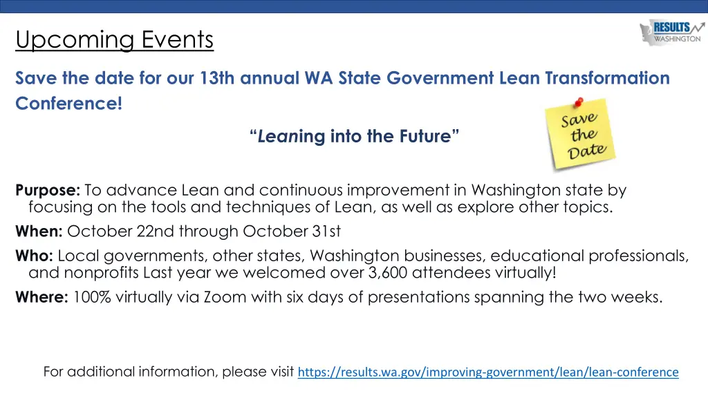 upcoming events
