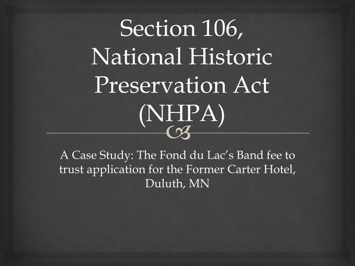 section 106 national historic preservation