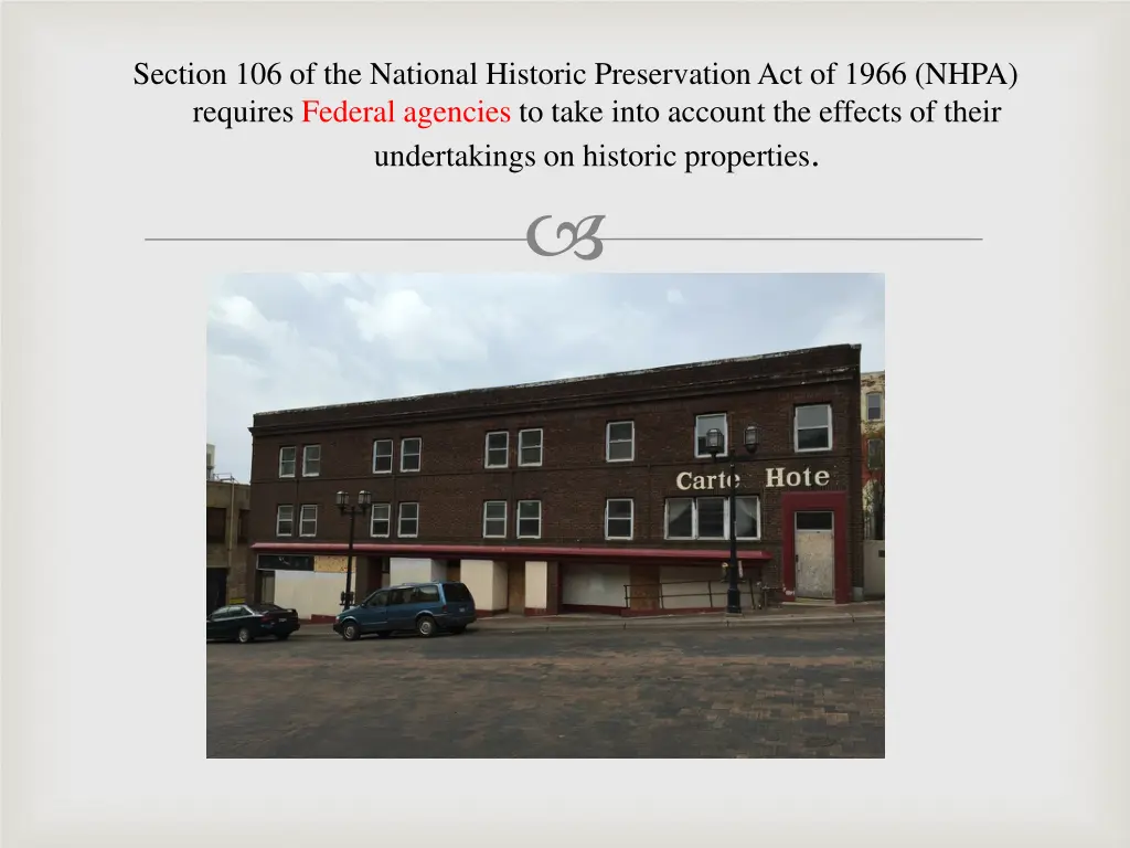 section 106 of the national historic preservation