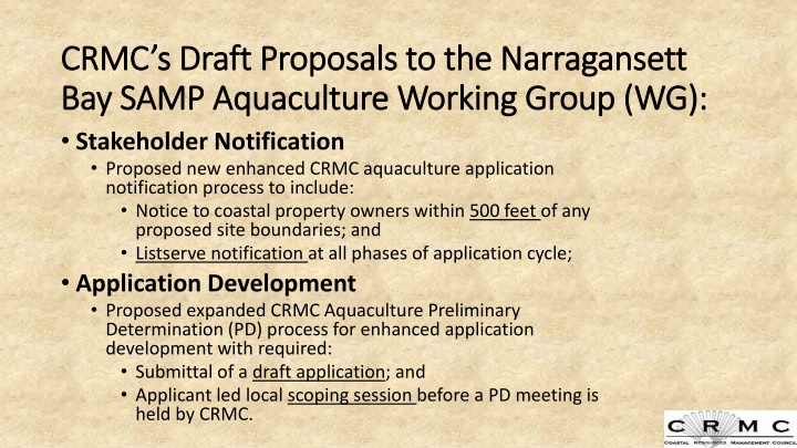 crmc s draft crmc s draft p proposals