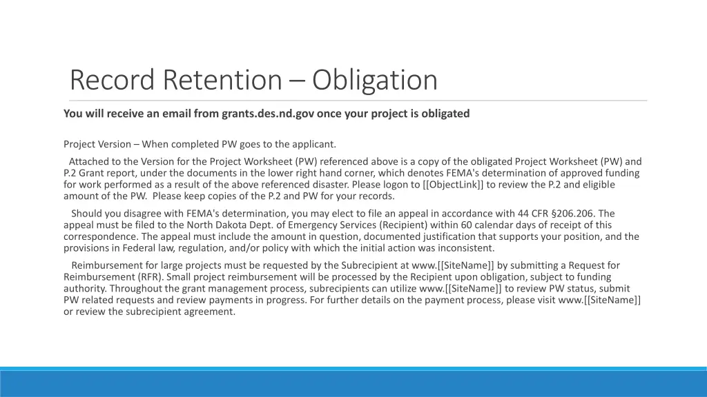 record retention obligation