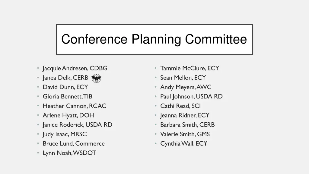 conference planning committee