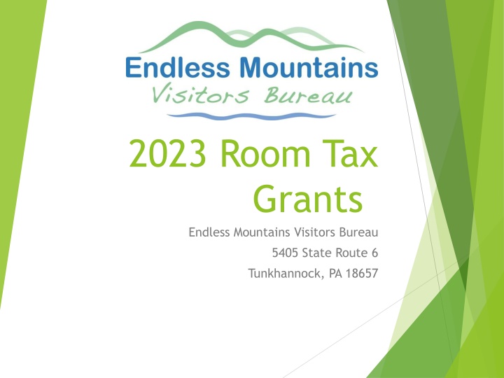 2023 room tax grants endless mountains visitors