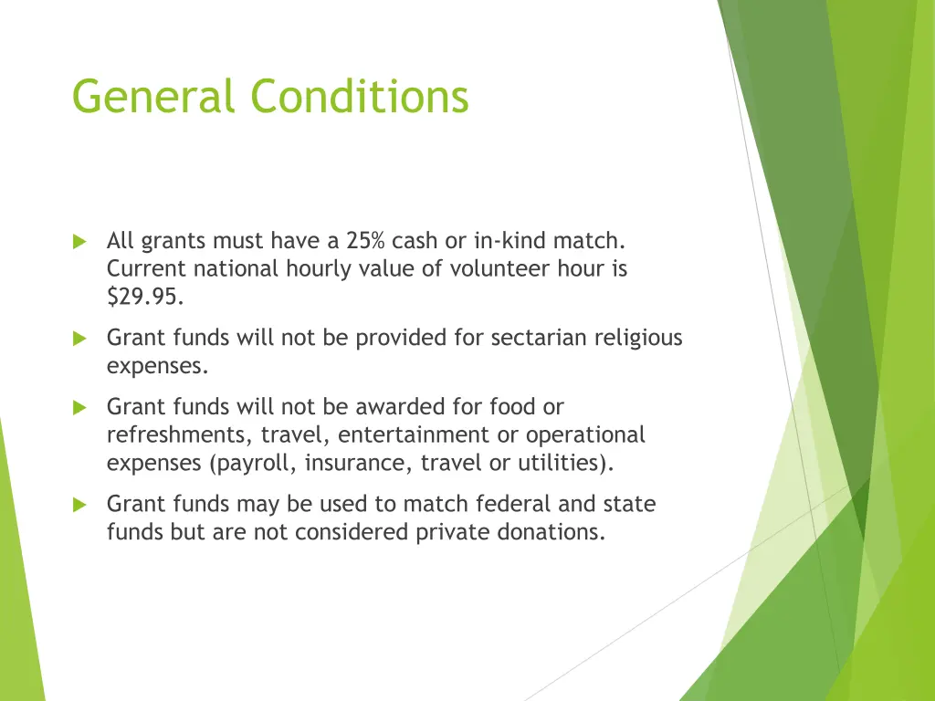 general conditions