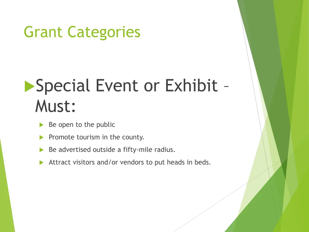 grant categories